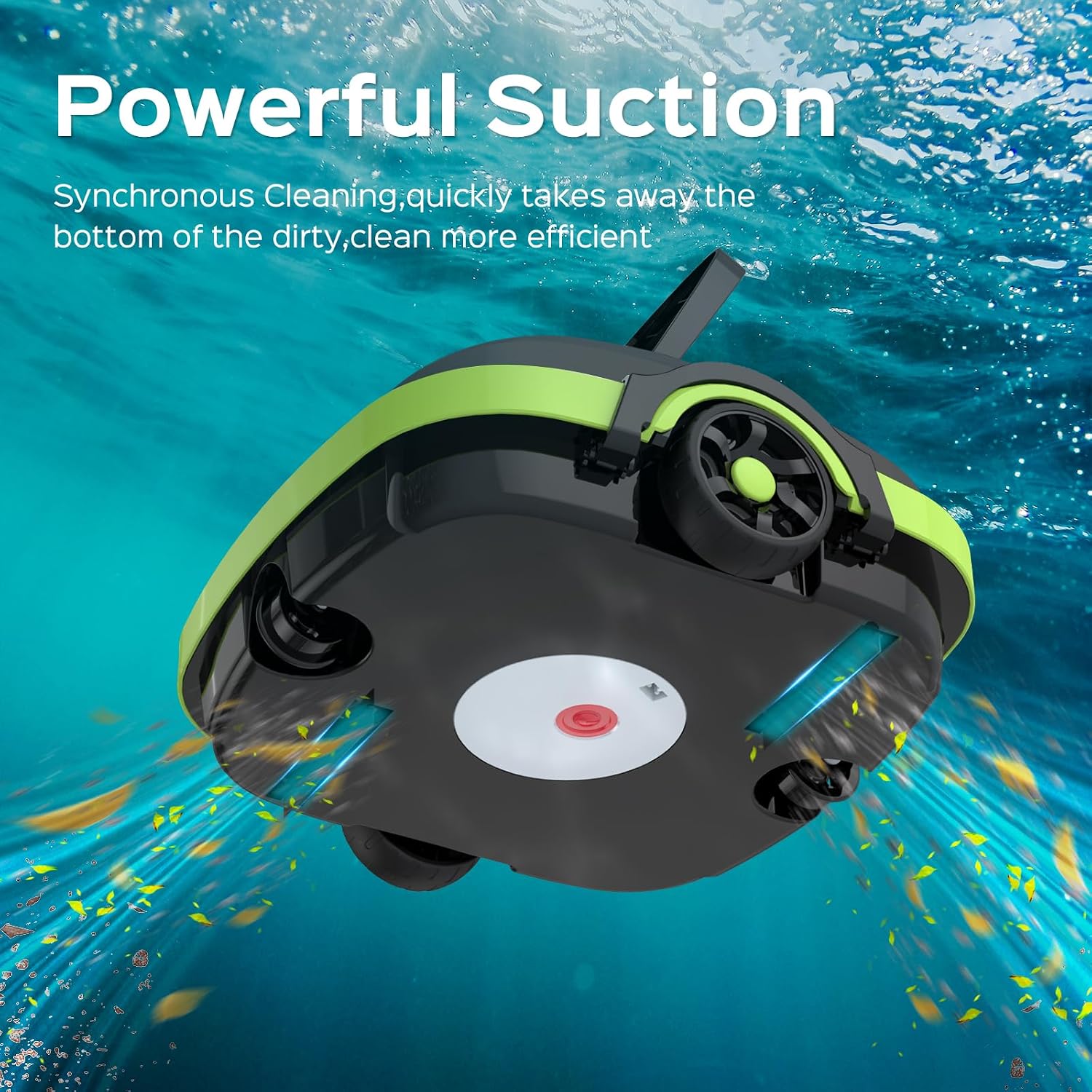 WINNY POOL CLEANER Cordless Robotic Pool Cleaner, Automatic Pool Vacuum with Powerful Suction, Dual-Motor,Self-Parking, Up to 538 Sq.ft,Ideal for Flat Above Ground Pools -Winny 200
