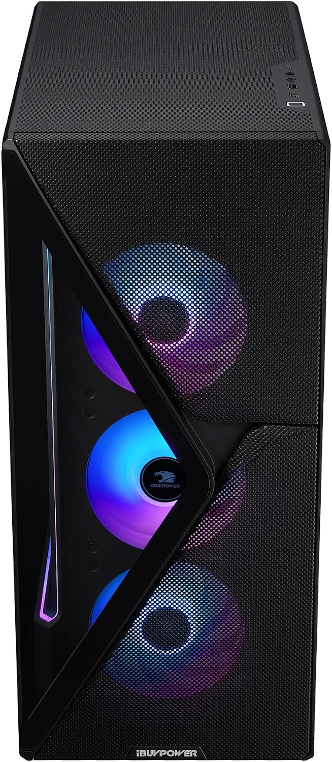 iBUYPOWER Slate MESH Gaming PC Desktop Computer Intel Core i7 14700F CPU, NVIDIA GeForce RTX 4060 8GB GPU, 32GB DDR5 RGB 5200MHz RAM, 1TB SSD, Windows 11 Home, Gamer Keyboard and Mouse -SMI7N4601