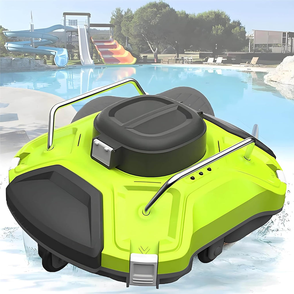 Pool Cleaning Machine, Swimming Pool Cleaner Robot, Cordless Pool Cleaner Automatic, Automatic Return, Strong Suction, 30W, for Efficient Swimming Pool Maintenance