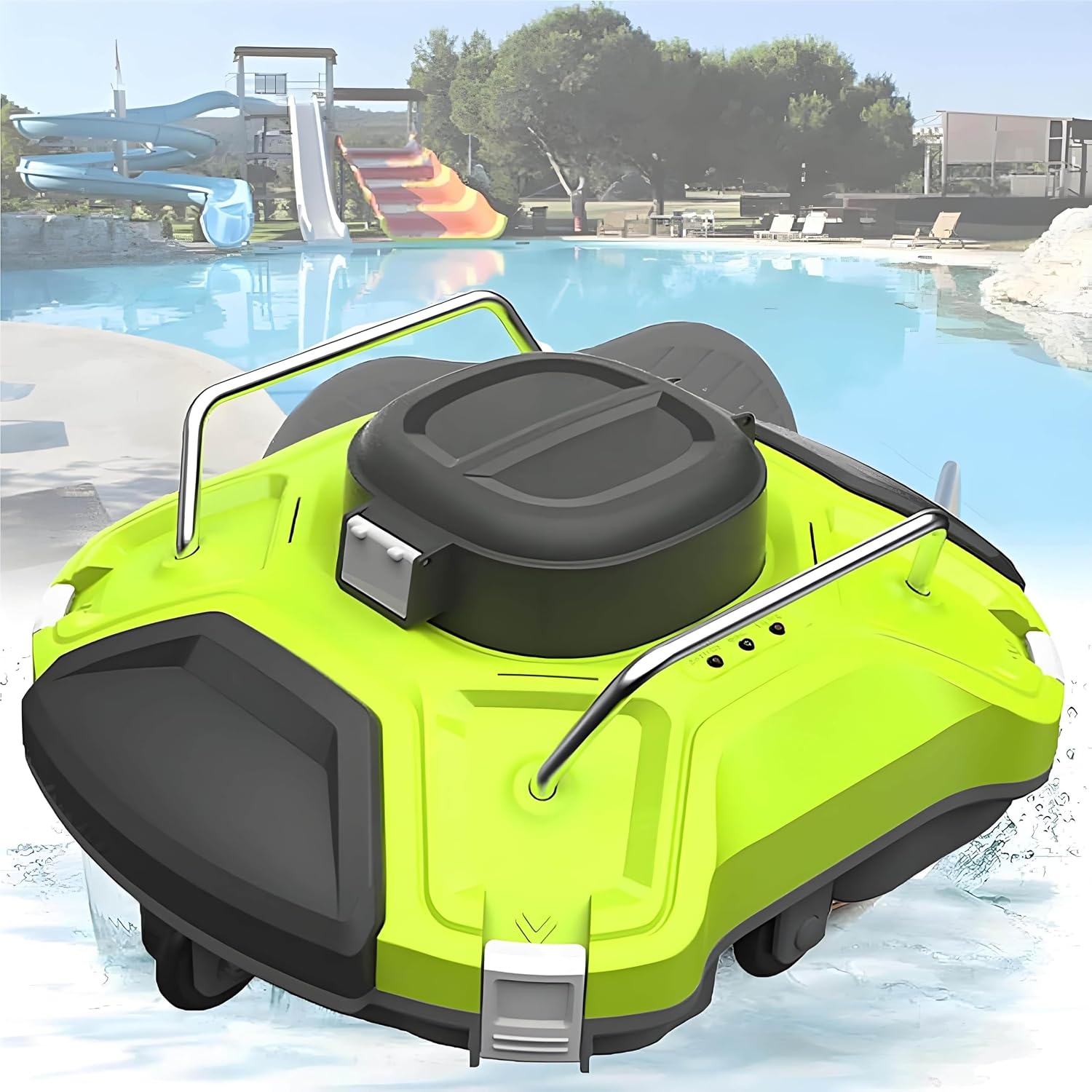 Pool Cleaning Machine, Swimming Pool Cleaner Robot, Cordless Pool Cleaner Automatic, Automatic Return, Strong Suction, 30W, for Efficient Swimming Pool Maintenance