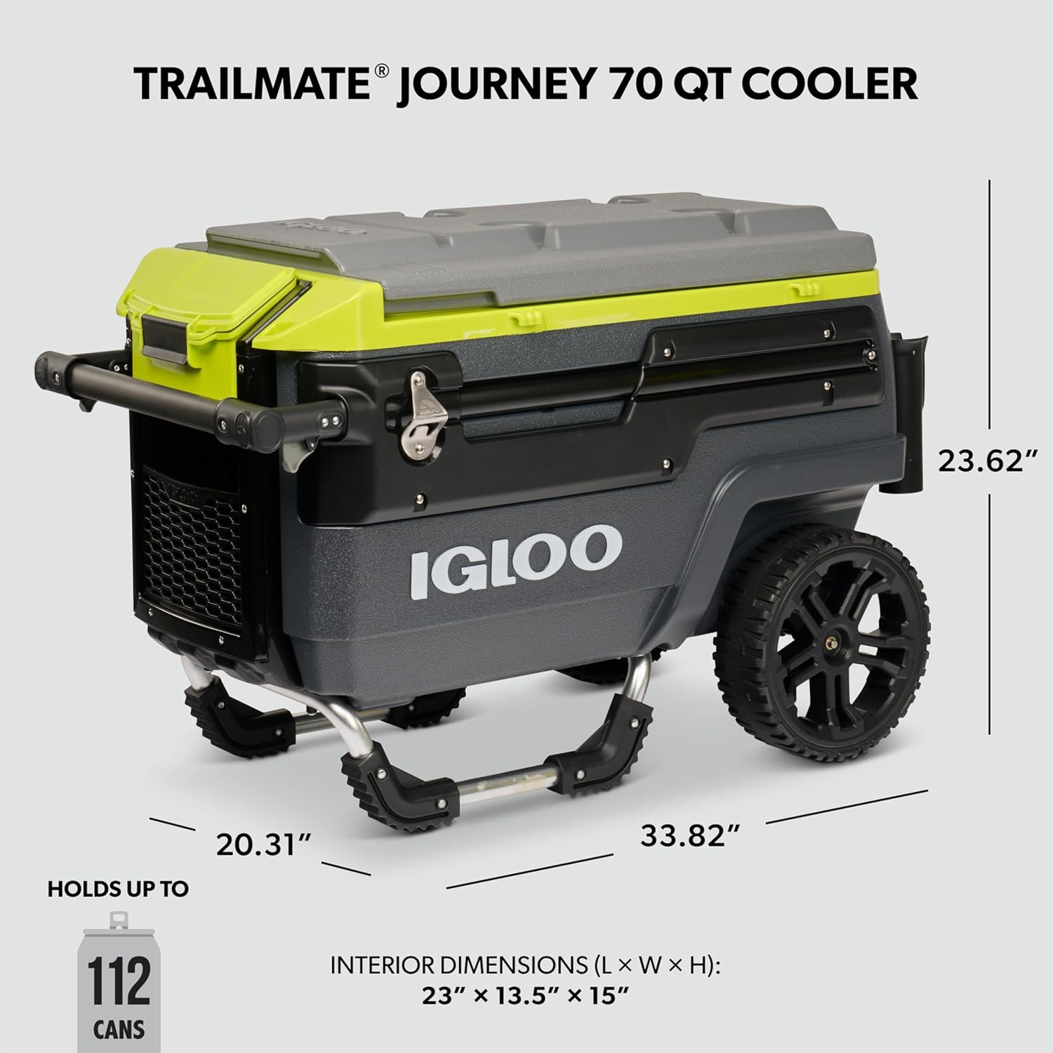 Igloo Trailmate Journey 70Qt Wheeled Cooler | Insulated Hard Shell Ice Chest