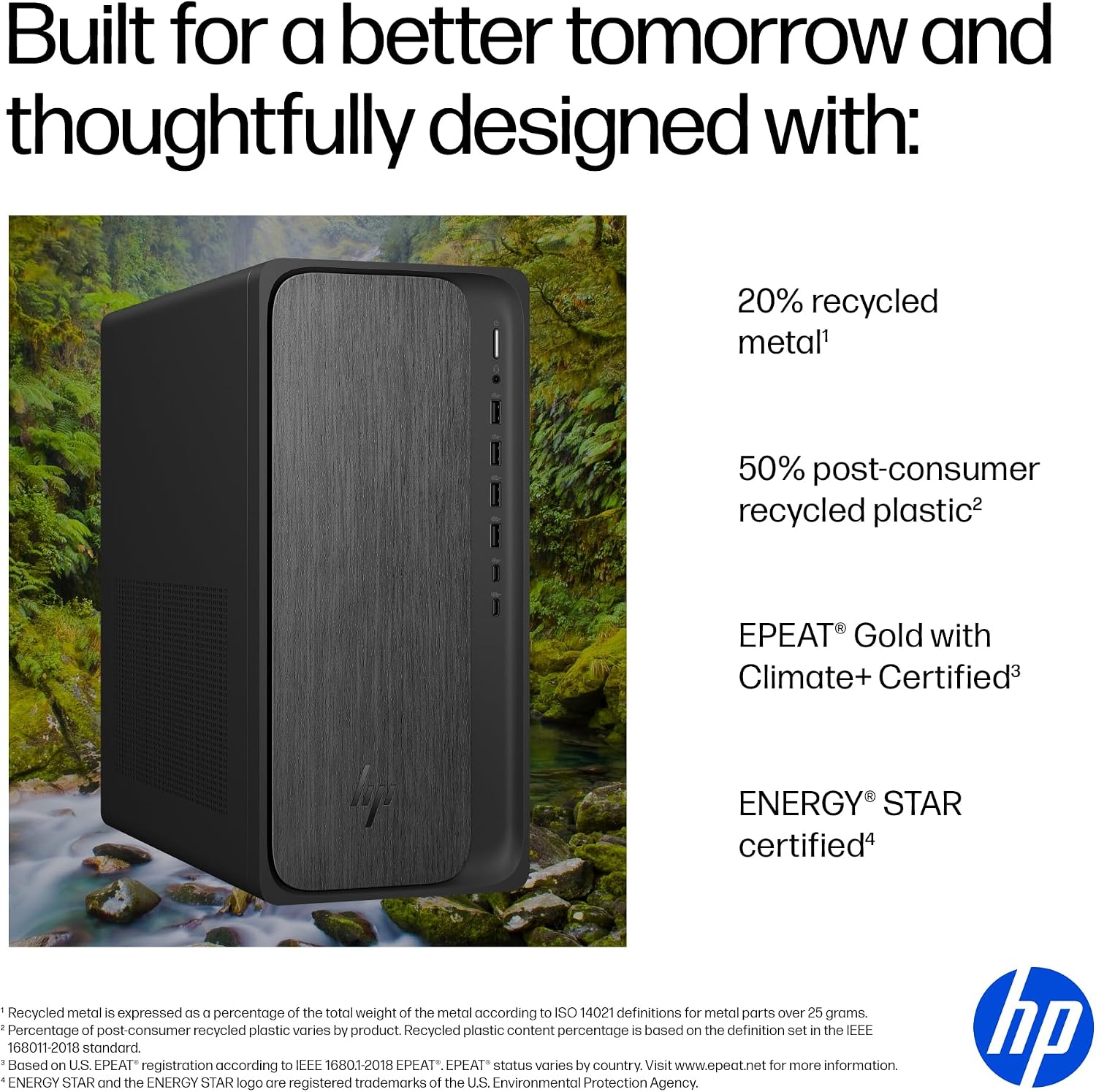 HP OmniDesk Desktop PC, AMD Ryzen 7 8700G, 16 GB RAM, 512 GB SSD, AMD Radeon 780M Graphics, Windows 11 Home, Microsoft Copilot, Gray Wood, M02-0340 (2025)