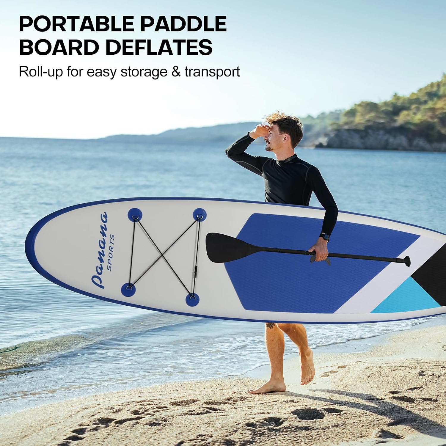 Panana Inflatable Stand Up Paddle Board, 10' SUP Paddleboard Kayak, Blow Up Paddle Boards for Adults Youth with Accessories Kit Anti-Slip EVA Deck