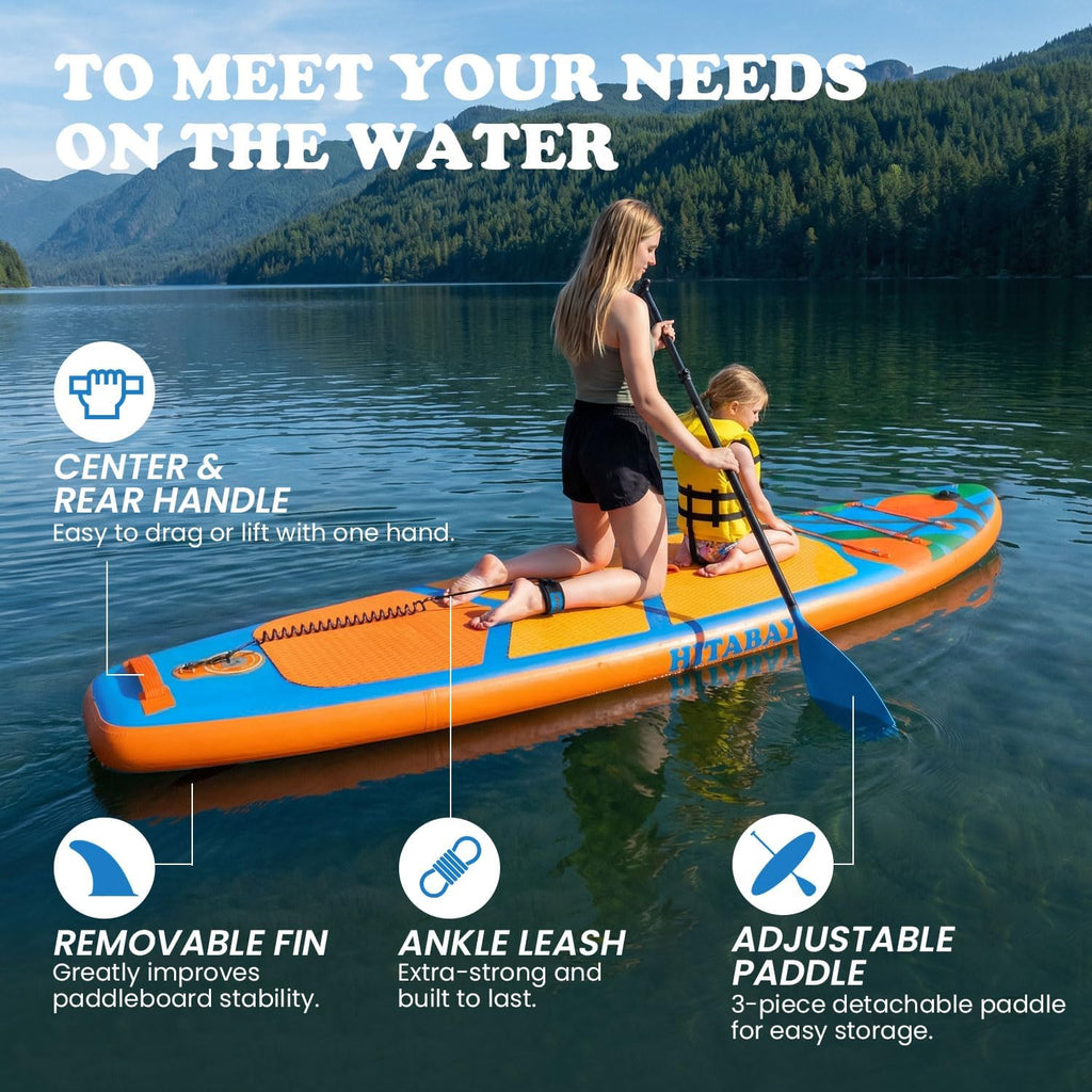 Inflatable Stand Up Paddle Board 10'6' All-Around SUP Kit - Lightweight (16 lbs), Stable & Durable, Camera Mount & Complete Accessories - SUP Board for Beginners & All Skill Levels