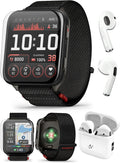 Garmin Venu X1 (Black/Slate Titanium) Fitness GPS Smartwatch Bundle - 2' Thin & Lightweight AMOLED Display, Advanced Health & Fitness with PlayBetter Wireless Earbuds & HD Screen Protectors