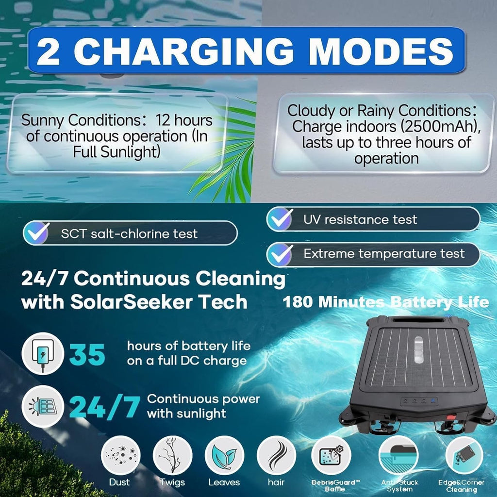 Pool Skimmer Robot- Upgrade App Robotic Pool Skimmer Cleaner- Automatic Cordless Robot Cleaner With 4.1l Large Capacity,5000mah Battery,Smart Obstacle Avoidance-24/7 Cleaning For All Pools