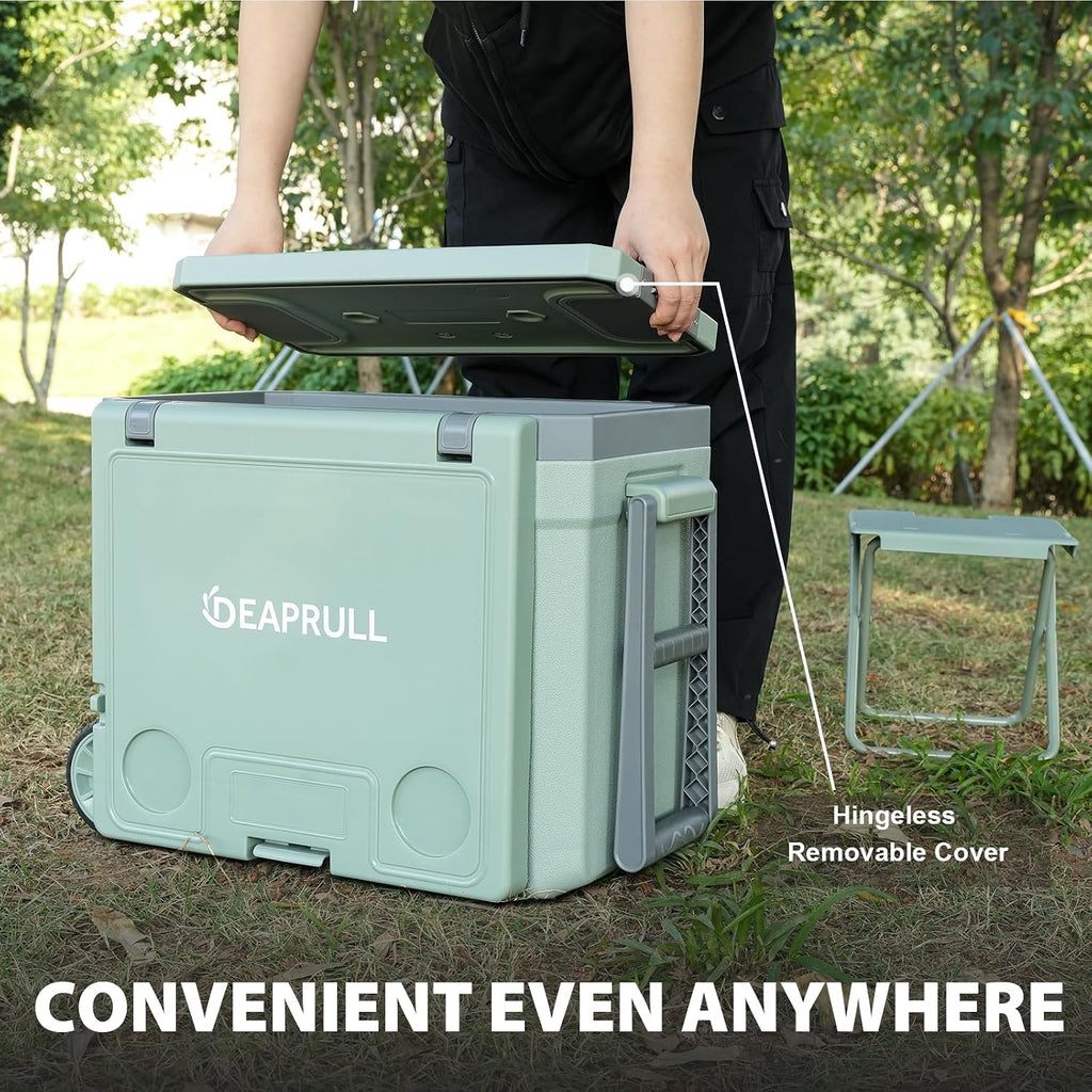 36 Quart Cooler with Wheels, Ice Chests Portable Wheeled Cooler Holds Ice up to 6 Days, Leak-Proof Outdoor Insulated Ulta-Light Hard Cooler for Camping, Beach, Boat, Fishing