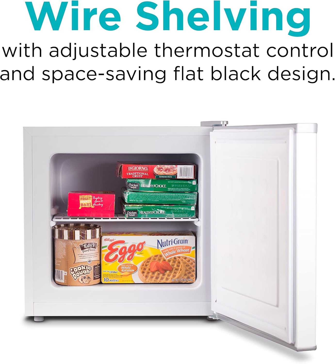 BLACK+DECKER 1.2 Cu. Ft. Compact Upright Freezer, Mini Deep Freeze with Full-Width Wire Shelf
