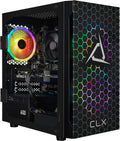 CLX Set Gaming PC - AMD Ryzen 5 8400F 4.2GHz, GeForce RTX 5060, 2TB NVMe M.2 SSD, 32GB DDR5 RGB Memory, CPU air Cooler, WiFi, Windows 11 Home, Black
