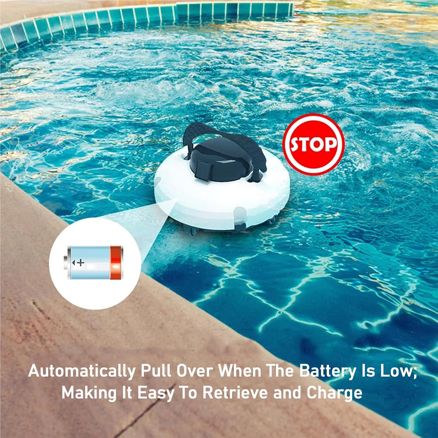 Above Ground and In-Ground Pools Wall Climbing Pool Cleaning Robot | Fully Automatic Pool Vacuum Cleaner - Intelligent Cordless Pool Cleaners