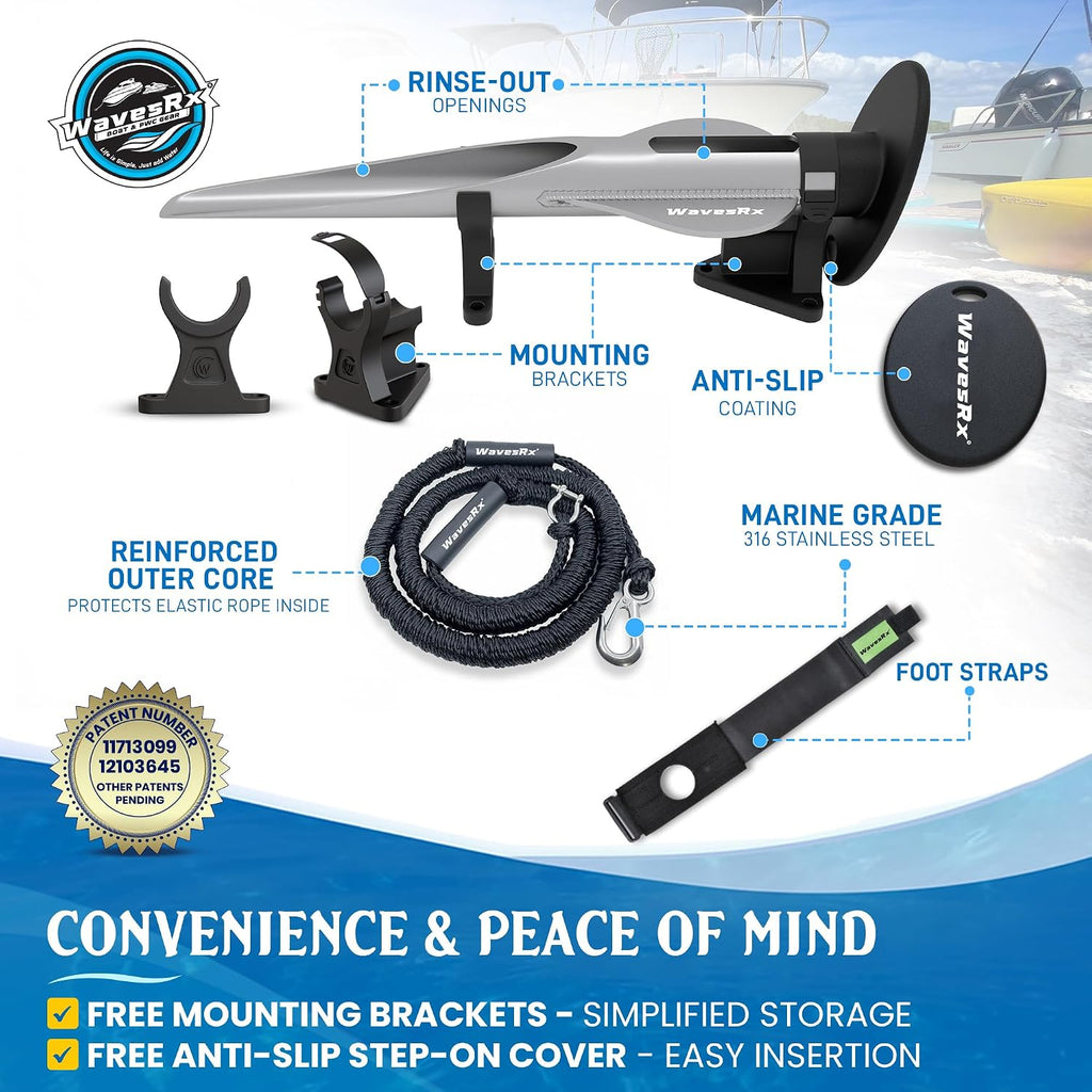 WAVESRX Patented Aluminum Spike Beach Anchor | Ultra-Light PWC, Jet Ski & Sand Anchor for Boat, Pontoon & Kayak Secure Anchoring Near Shore