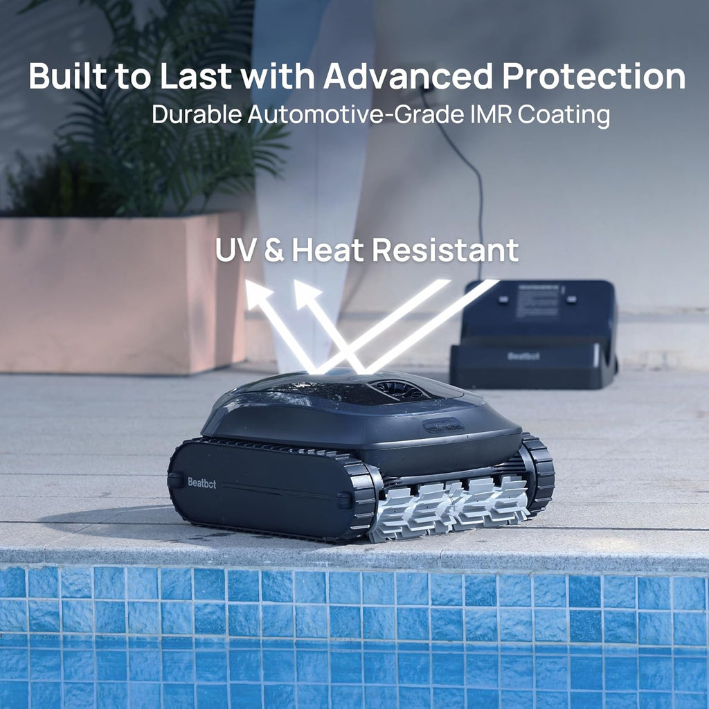 Beatbot AquaSense 2 Cordless Robotic Pool Vacuum Cleaner with Charging Dock Station - Smart Surface Parking, Double-Pass Waterline Scrubbing, Cleans Floor, Walls, and Waterline up to 3,230 sq.ft Pools