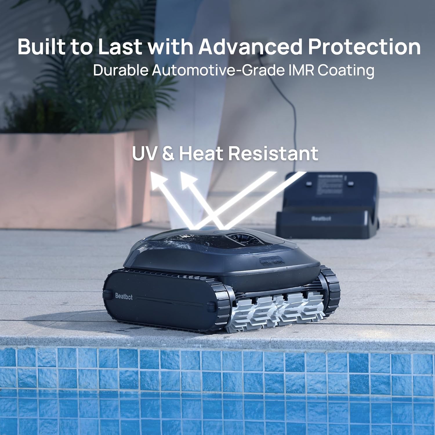 Beatbot AquaSense 2 Cordless Robotic Pool Vacuum Cleaner with Charging Dock Station - Smart Surface Parking, Double-Pass Waterline Scrubbing, Cleans Floor, Walls, and Waterline up to 3,230 sq.ft Pools