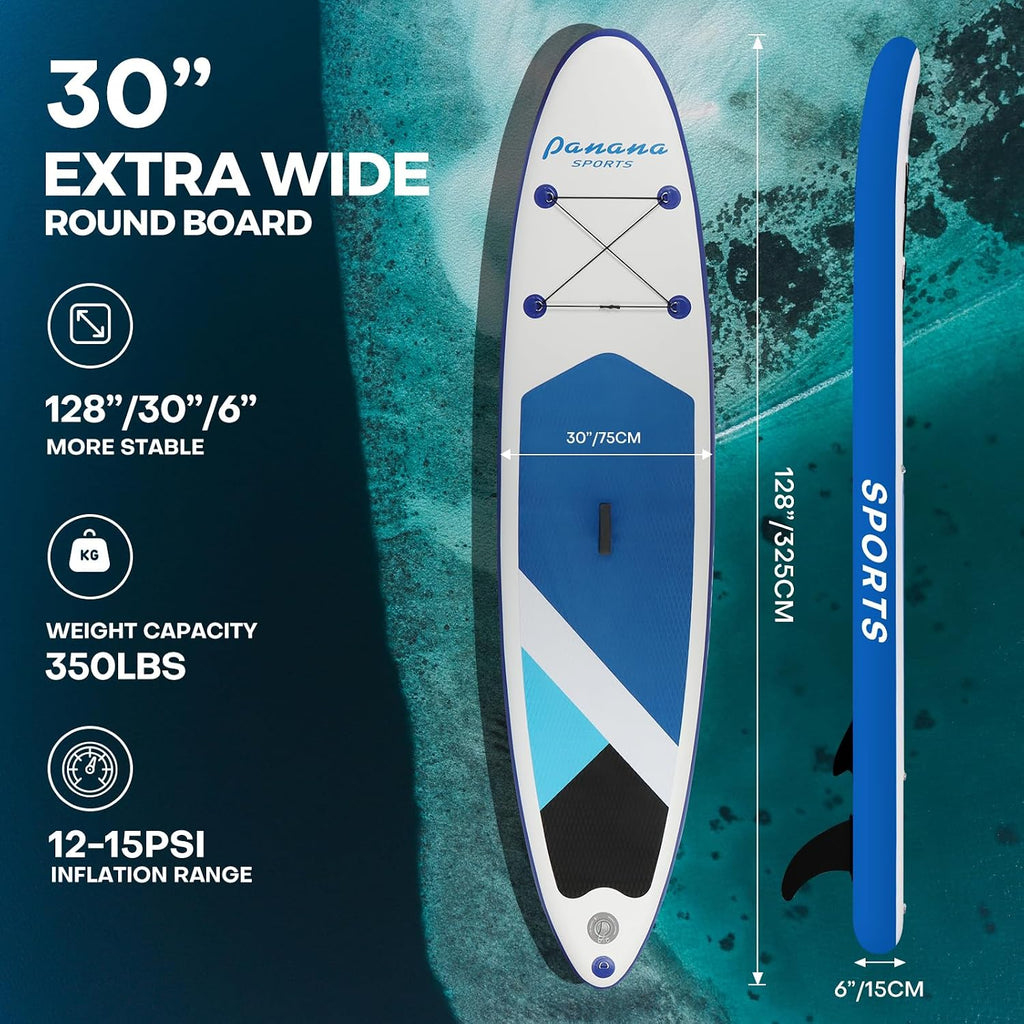 Panana Inflatable Stand Up Paddle Board, 10' SUP Paddleboard Kayak, Blow Up Paddle Boards for Adults Youth with Accessories Kit Anti-Slip EVA Deck