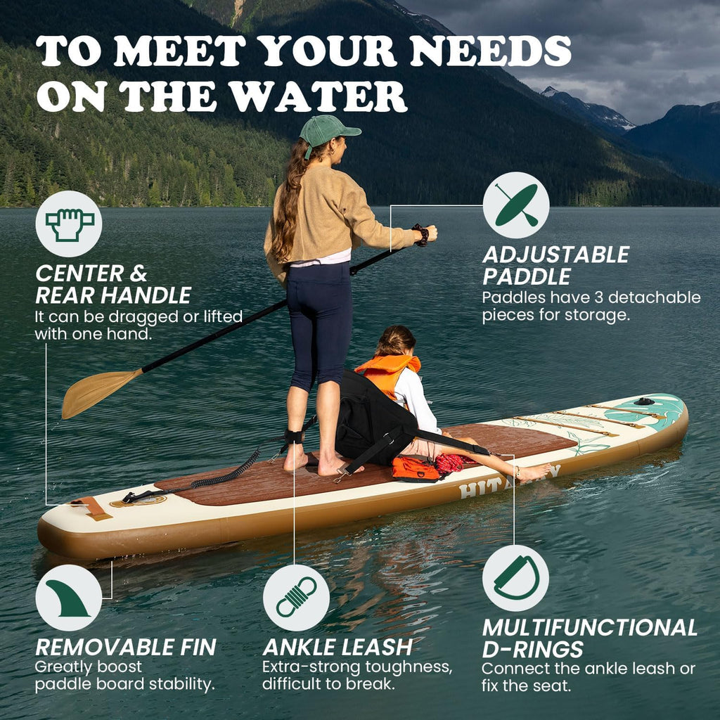 Inflatable Stand Up Paddle Board 10'6' All-Around SUP Kit - Lightweight (16 lbs), Stable & Durable, Camera Mount & Complete Accessories - SUP Board for Beginners & All Skill Levels