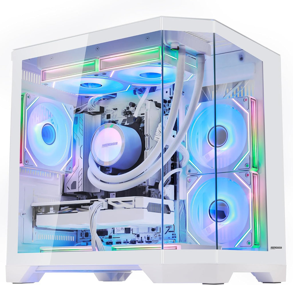 Ocean of Stars AI-Optimized Gaming PC -AMD Ryzen 7 7800X3D 4.2 GHz, RTX 5060 8G, 32GB DDR5 RAM 6000MHz, 1TB PCIe SSD, 11AC WiFi,Windows 11 64-bit -White