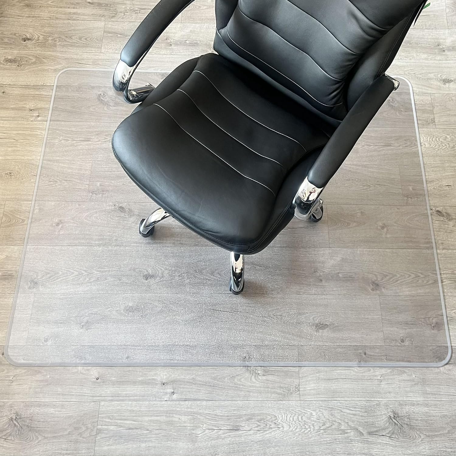 Marvelux Large Extra Thick Heavy Duty Polycarbonate Office Chair Mat & Floor Protector for Plush, High Pile & All Carpeted Floors & Hardwood Flooring, Clear Rectangular Chairmat 46' x 60' x 1/5' Thick