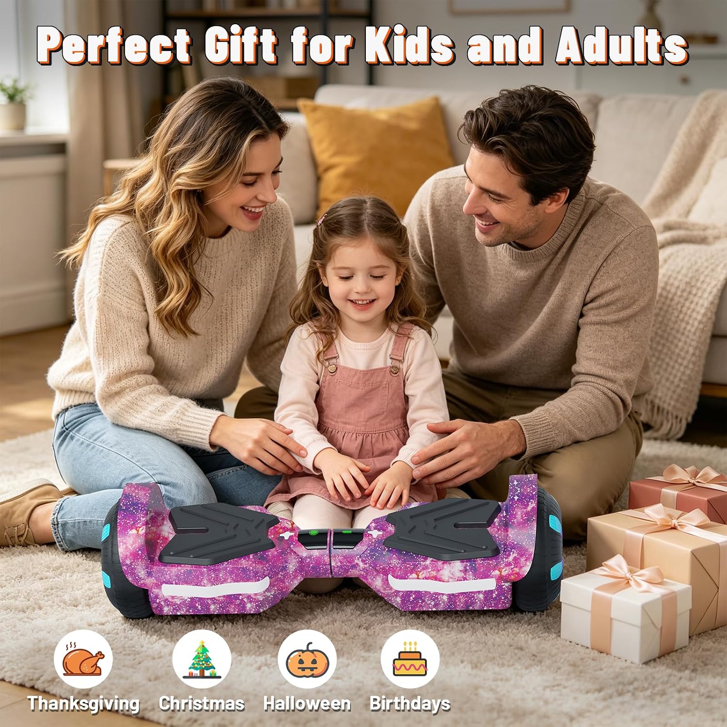 SIMATE Scooter, Bluetooth Speakers and LED Light-Up Wheels, APP Control, Dual 250W Motors, 8.5 mph Max Speed & 8.5 Miles Max Range, Gifts for Kids Adults Girls Boys