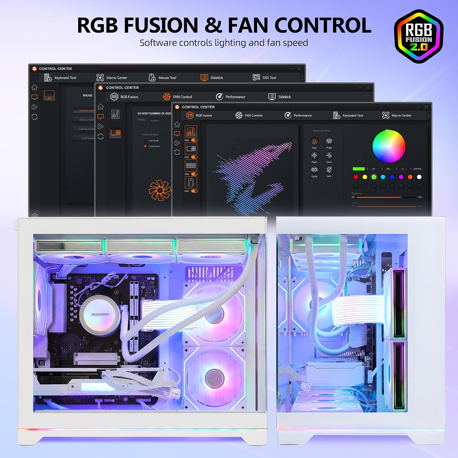 Ocean Park Gaming PC Desktop -AMD Ryzen 5 9600X 6-Core 3.9GHz -GeForce RTX 5060 8GB -32GB DDR5 RAM -1TB PCIe SSD -850W PSU -360mm AIO & APP RGB Fan Control -WiFi & BT -Windows 11 -White