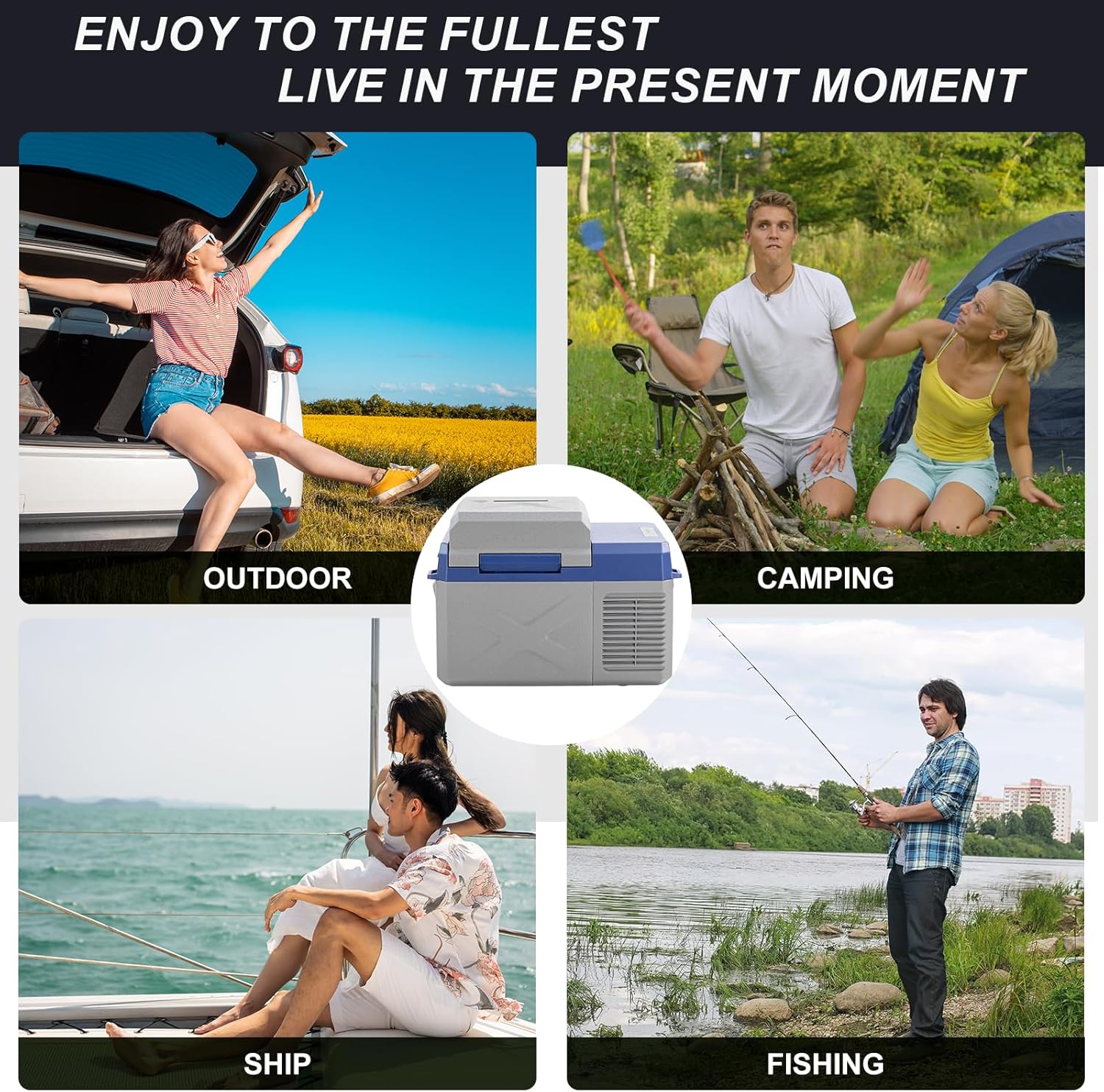 X12 12 Volt Refrigerator,Mini Portable Freezer,13 Quart(12L) Electric Cooler,12V Car Fridge,12/24V DC 100-240V AC for Ourdoor, Camping, Travel, Truck,RV, Boat -4℉~68℉