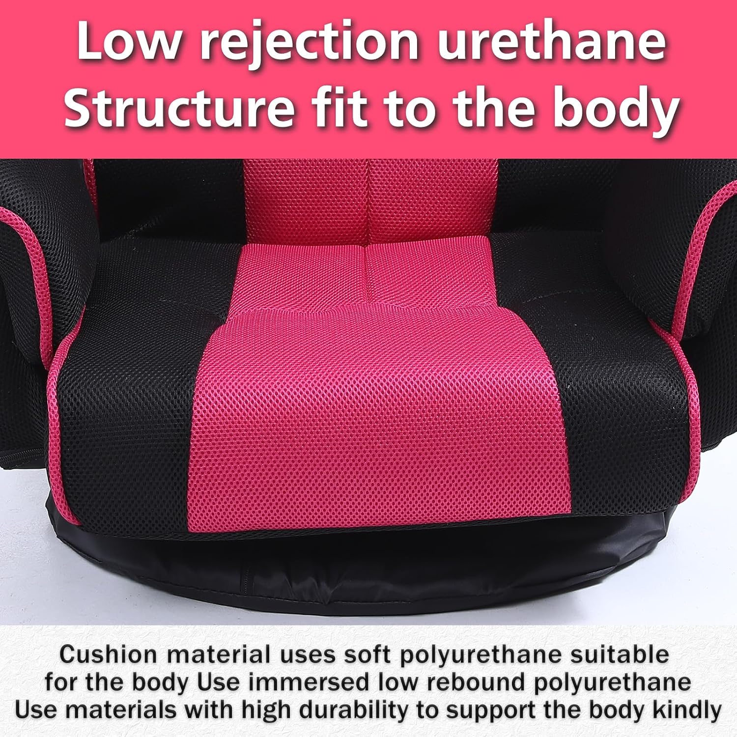 360 Degree Swivle Adjustable Floor Chair, Chaise Lounge Indoor, Folding Lazy Sofa with Armrests and Side Pocket Adults Gaming Chairs for Living Room, Bedroom Factory Price 201 (BK-RE)
