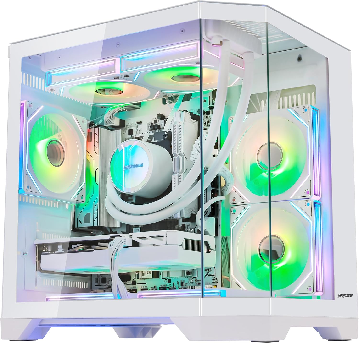 Ocean of Stars AI-Optimized Gaming PC AMD Ryzen 7 7800X3D 8-Core 4.2 GHz, GeForce RTX 5060 8GB DLSS 4 GDDR7, 32GB DDR5 RAM 6000MHz,1TB PCIe SSD,Windows 11,Gaming Keyboard -White