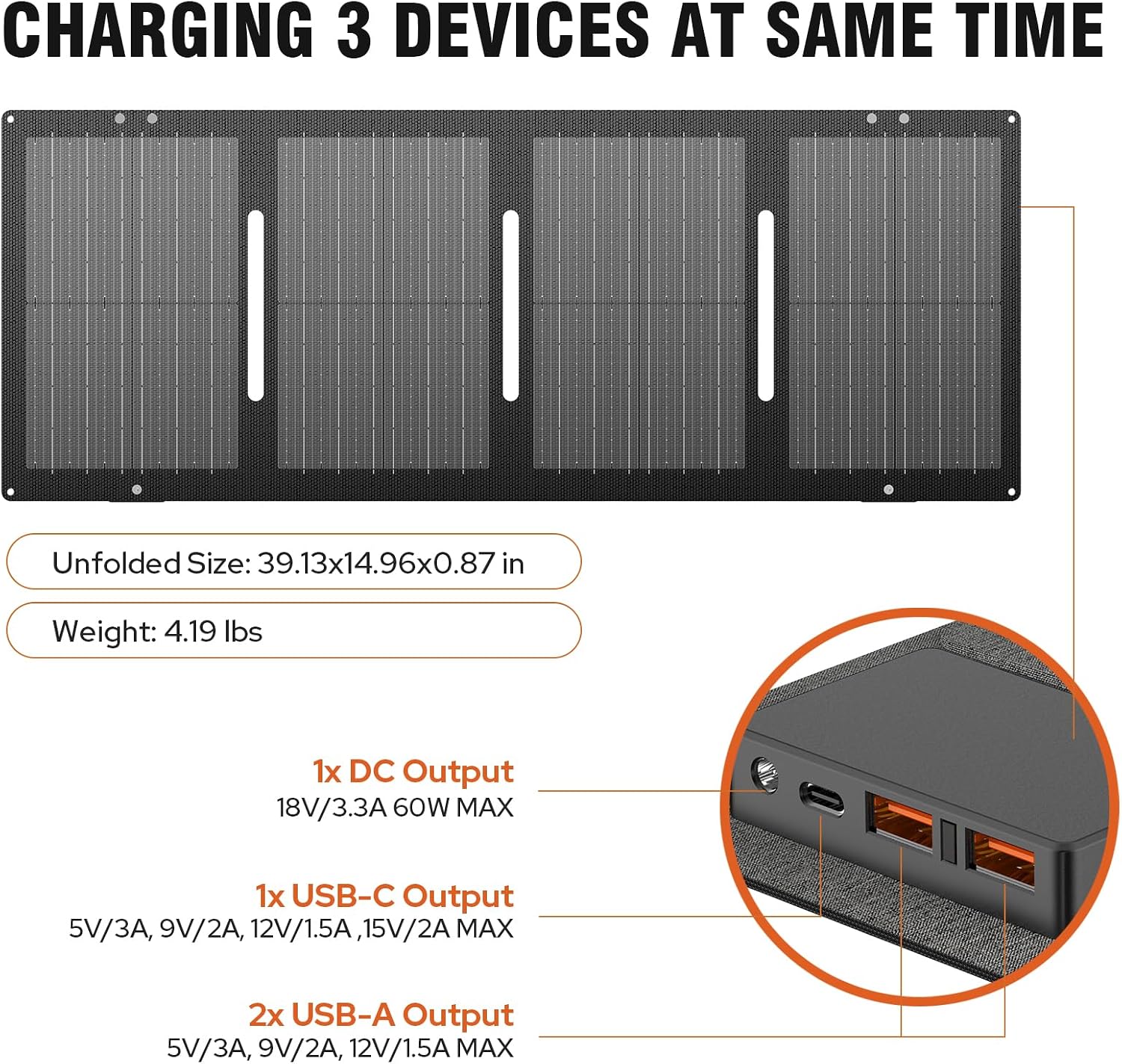 300 W Portable Solar Power Station Generator with Foldable 60W Solar Panel Charger, 110V Solar Power Bank with AC Outlet for Laptop Smart Devices Camping RV Home VanLife Outdoor Power Outage