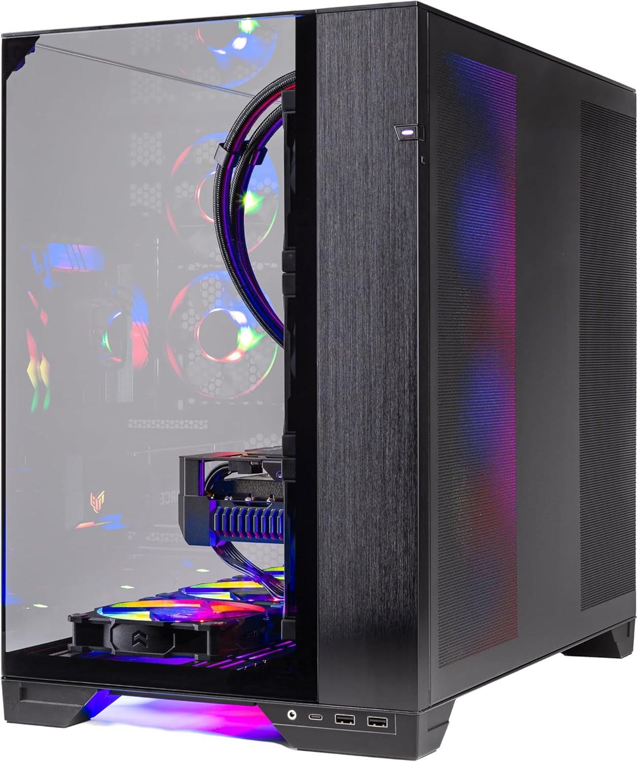 Skytech Gaming O11 Vision Gaming PC, AMD Ryzen 7 7800X3D 4.2GHz, NVIDIA RTX 5060 Ti 16GB, 1TB Gen4 NVMe SSD, 32GB DDR5 RAM 5600, 650W Gold PSU, 360 ARGB AIO, Wi-Fi, Win 11, Desktop