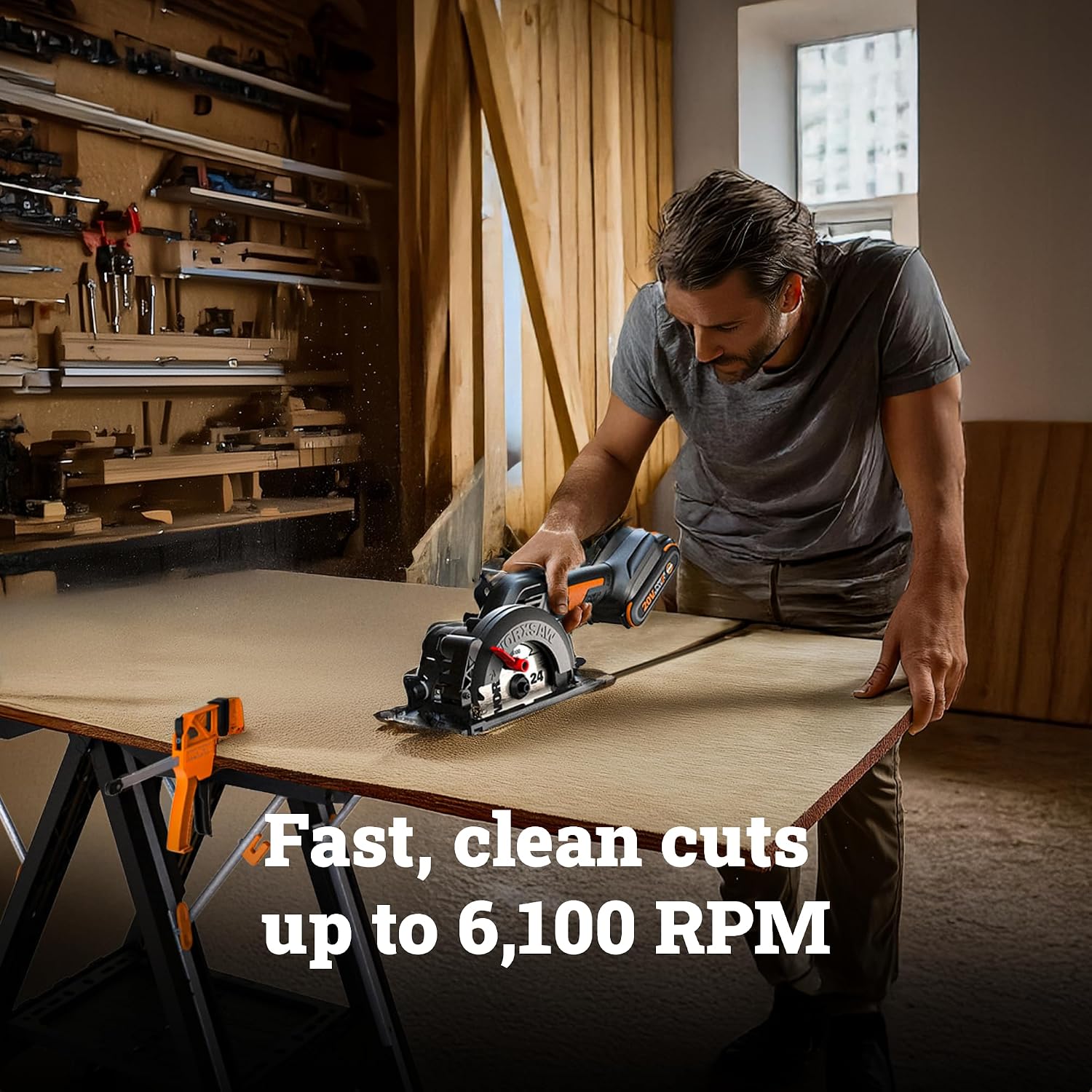 Worx WX531L 20V WORXSAW 4.5' Cordless Compact Circular Saw