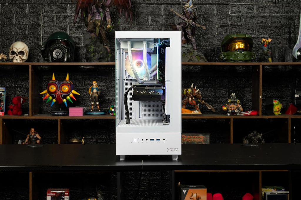 Skytech Azure Gaming PC Desktop, Ryzen 7 7800X3D 4.2 GHz (5GHz Turbo Boost), NVIDIA RTX 5070 Ti 16GB GDDR7, 1TB Gen4 SSD, 32GB DDR5 RAM 6000 RGB, 850W Gold ATX 3.0 PSU, 360mm ARGB AIO, Wi-Fi, Win 11