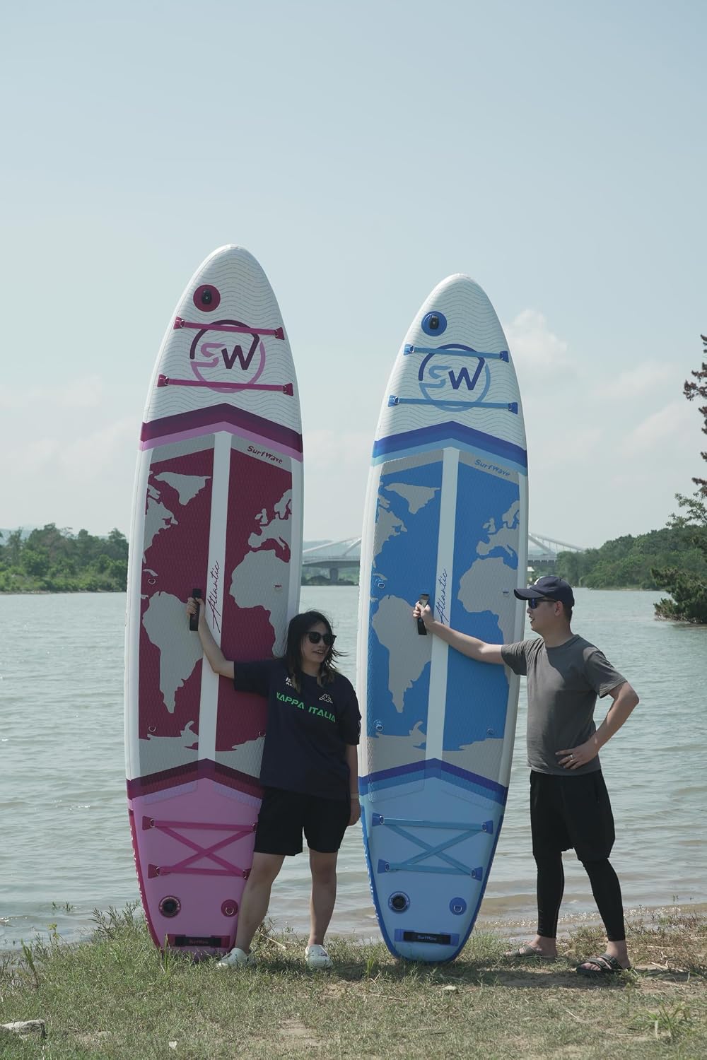 Inflatable Stand Up Paddle Board with SUP Accessories, 11'x34 x6 Surf Board with Stable Wide Deck and 3PCS Adjustable Paddle for Adults, Kids, Beginners