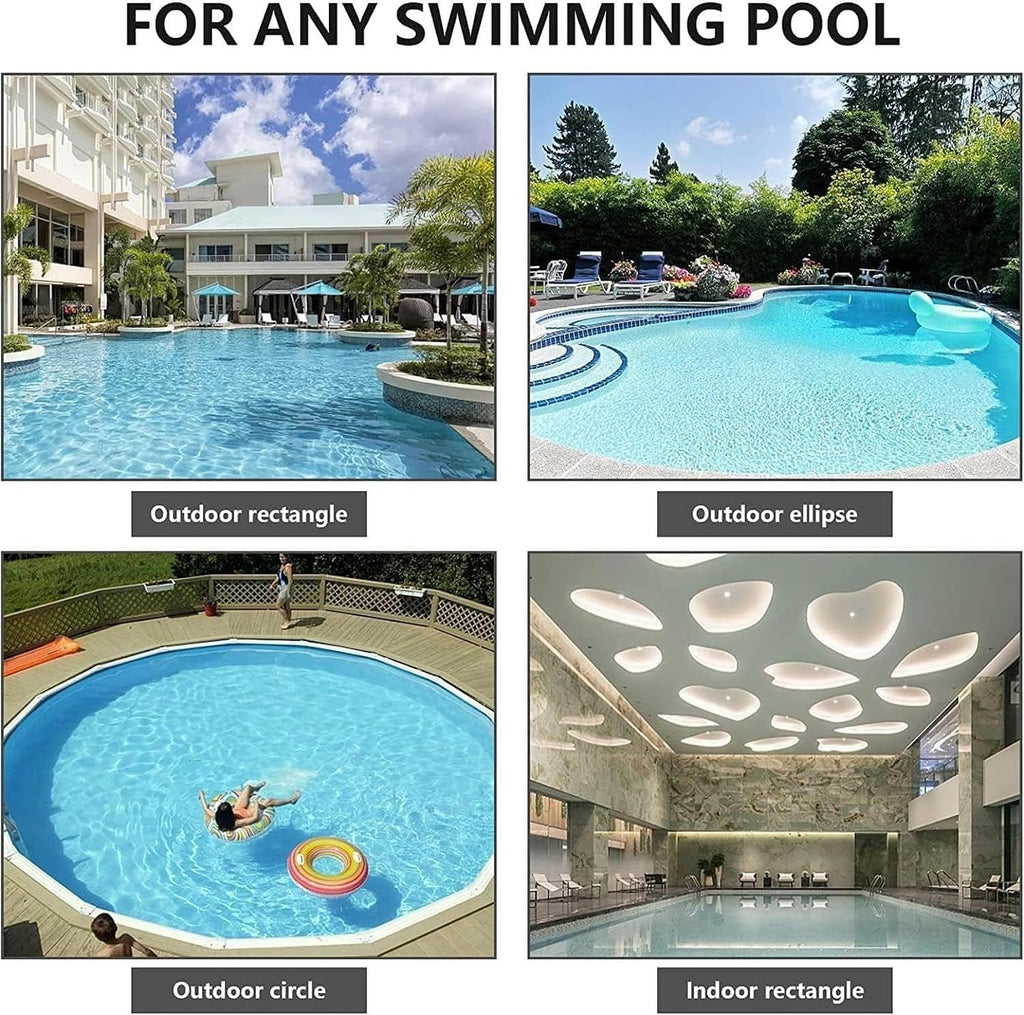 Smart Swimming Pool Cleaners, Pool Cleaning Robot Completely Automatic Swimming Pools with Improved Ultrafine Filters Ideal for Pool Surfaces Up to Green, White