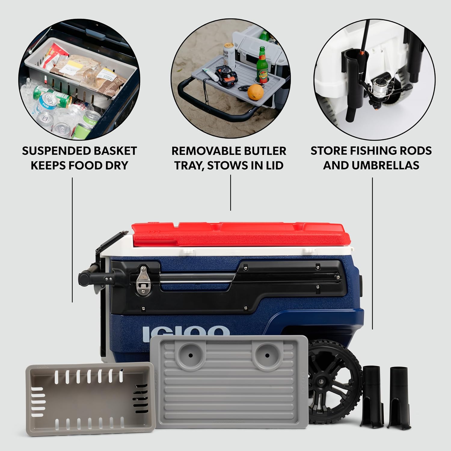 Igloo Trailmate Journey 70Qt Wheeled Cooler | Insulated Hard Shell Ice Chest