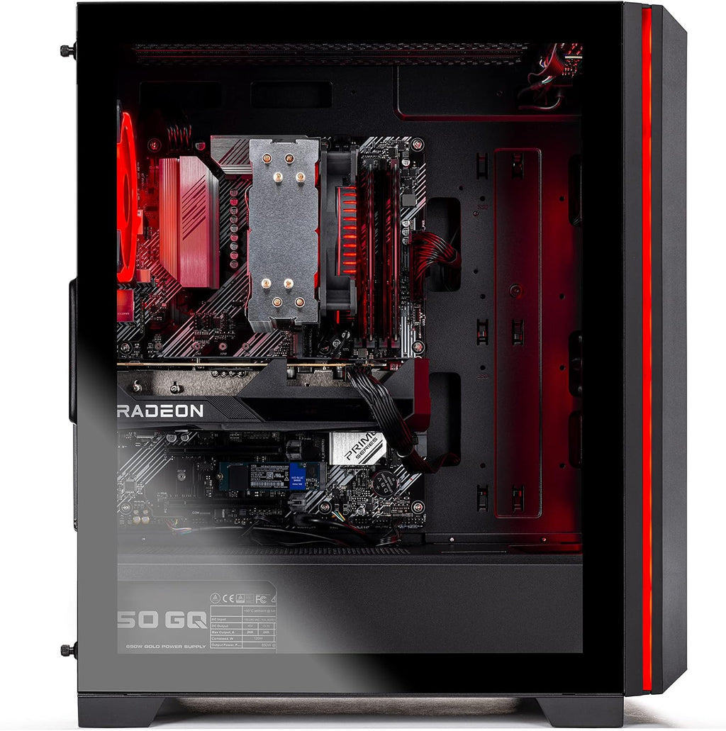 Skytech Gaming PC Desktop – AMD Ryzen 5 5600X 3.7 GHz, NVIDIA RTX 4070 Ti, 1TB NVME SSD, 16GB DDR4 RAM 3200, 750W Gold PSU, 11AC Wi-Fi, Windows 11 Home 64-bit,Black