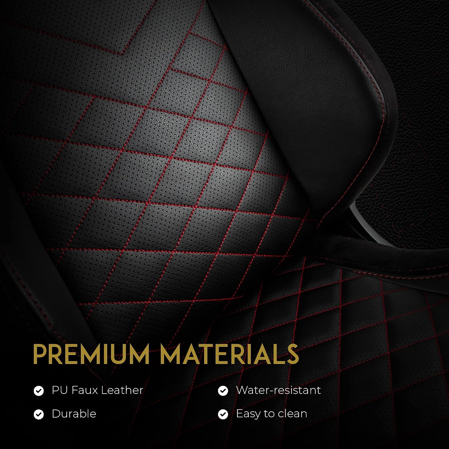 noblechairs Epic Reclining Gaming Chair and Reclining Office Chair, PU Faux Leather, Black/Red