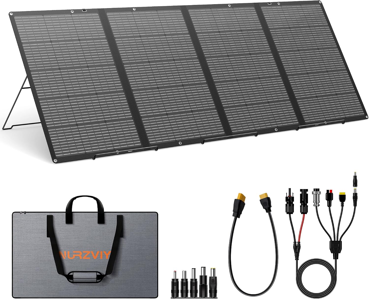 400W Portable Solar Panel Foldable Lightweight Charger with Upgraded Bracket, 36V Waterproof 400 Watts Solar Panels for RV, Campervan, Power Outages, Sheds, Outdoor Off Grid Essentials