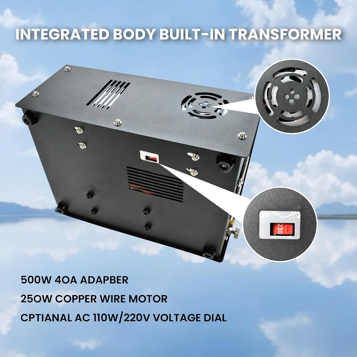 TUXING Portable PCP Air Compressor, 4500Psi/30Mpa, Auto Stop,Built-in Converter Powered by Car 12V DC or Home 110V AC,Paintball Tank Compressor with Extra Moisture-Oil Separator