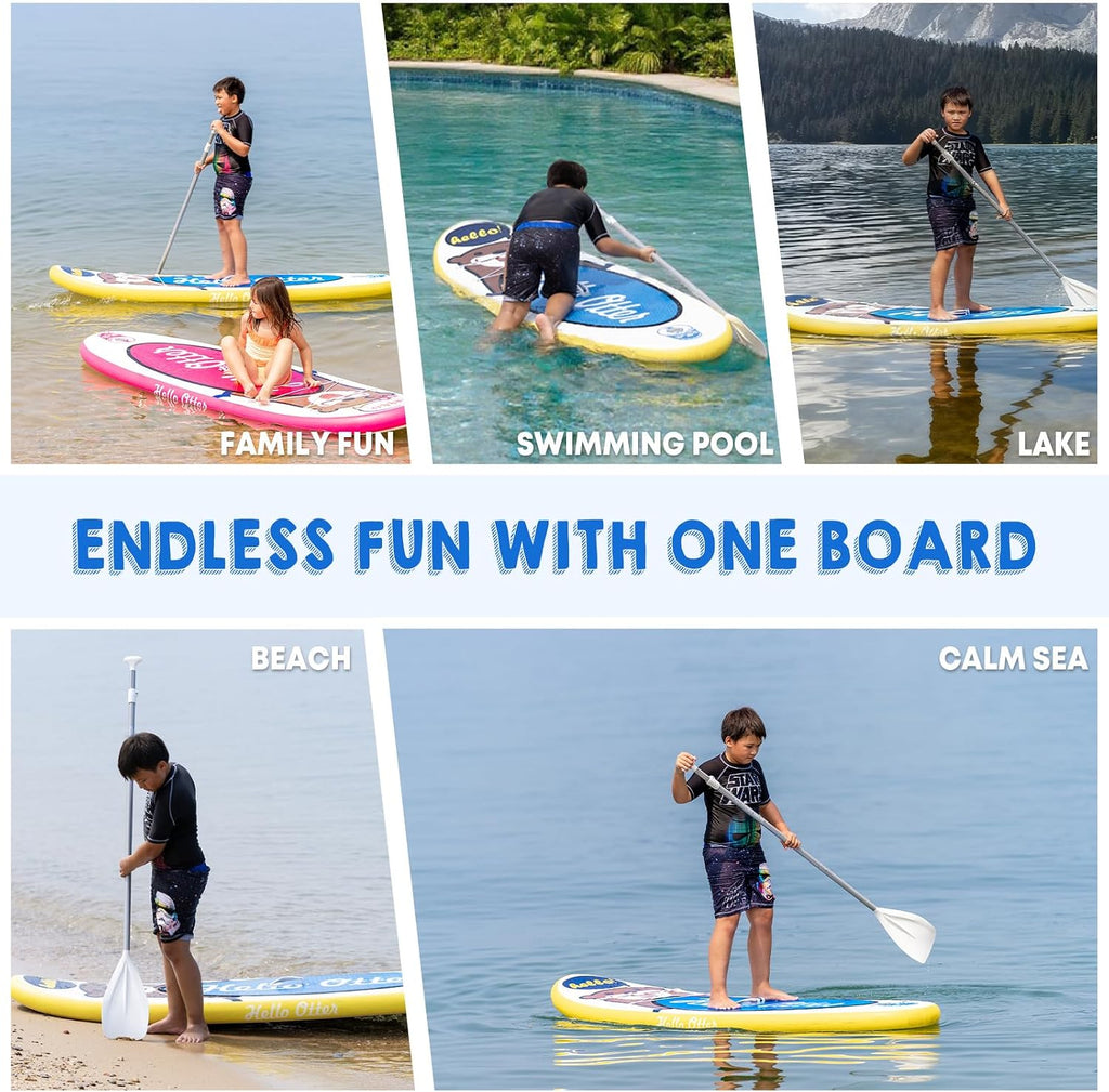 Tuxedo Sailor Stand Up Paddle Board for Kid 7'8'×30'×4' Youth Inflatable Paddle Board for Child Beginner Touring