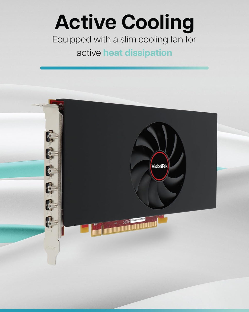 VISIONTEK AMD Radeon RX 580 6M Single Fan 8GB GDDR5 PCIE 3.0 Graphics Card