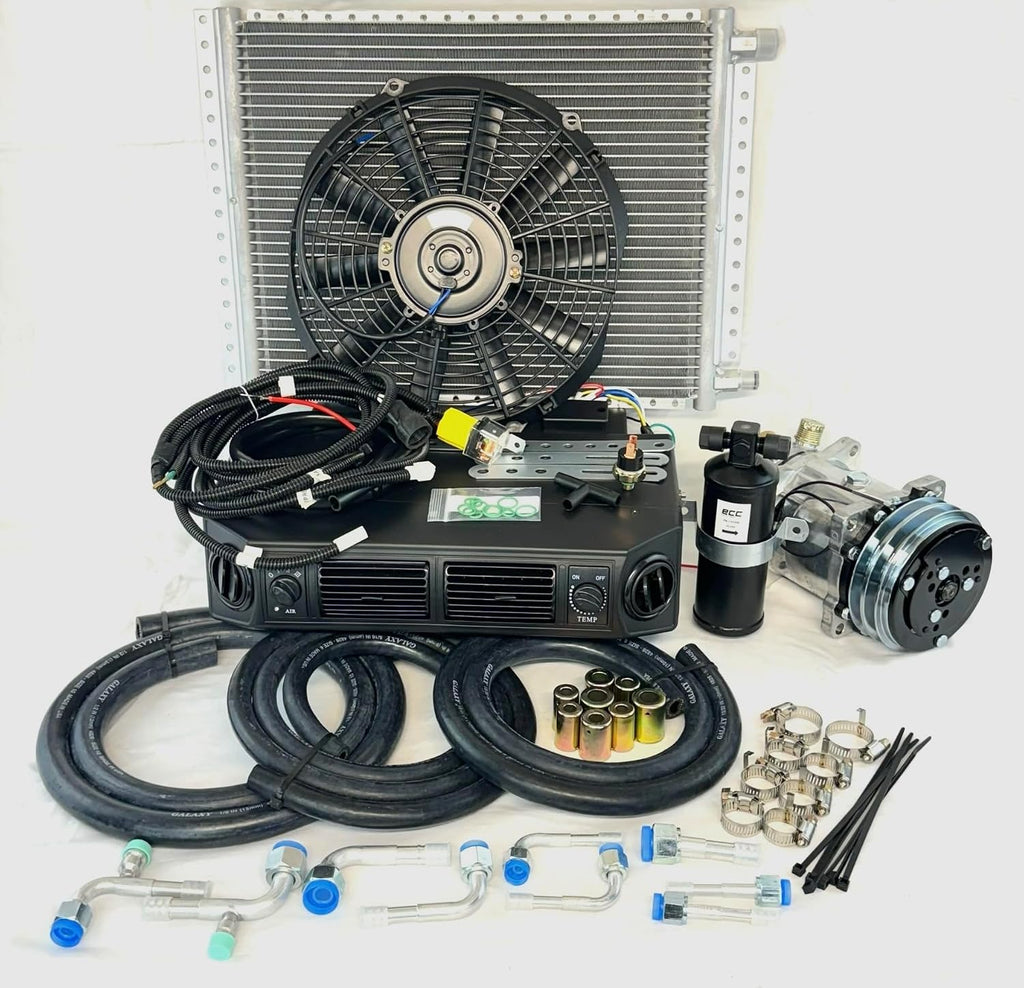 A/C KIT UNIVERSAL UNDERDASH EVAPORATOR 404-100 HEAT AND COOL 12V WITH ELECTRICAL HARNESS