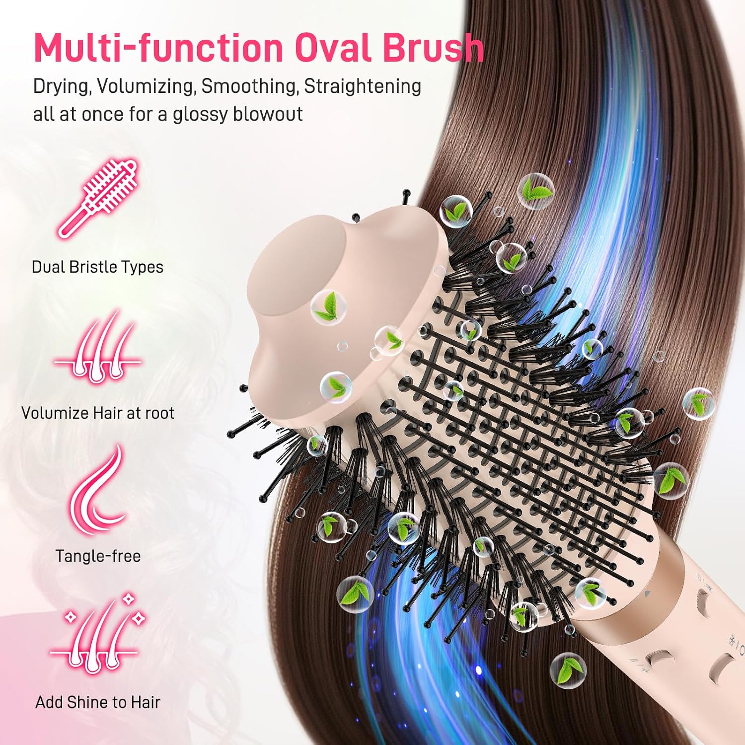 5 in 1 Dual Voltage Hair Styler, 110000 RPM Ultra-Fast Drying, Automatic Hot-Air Curling, Smooth Straightening