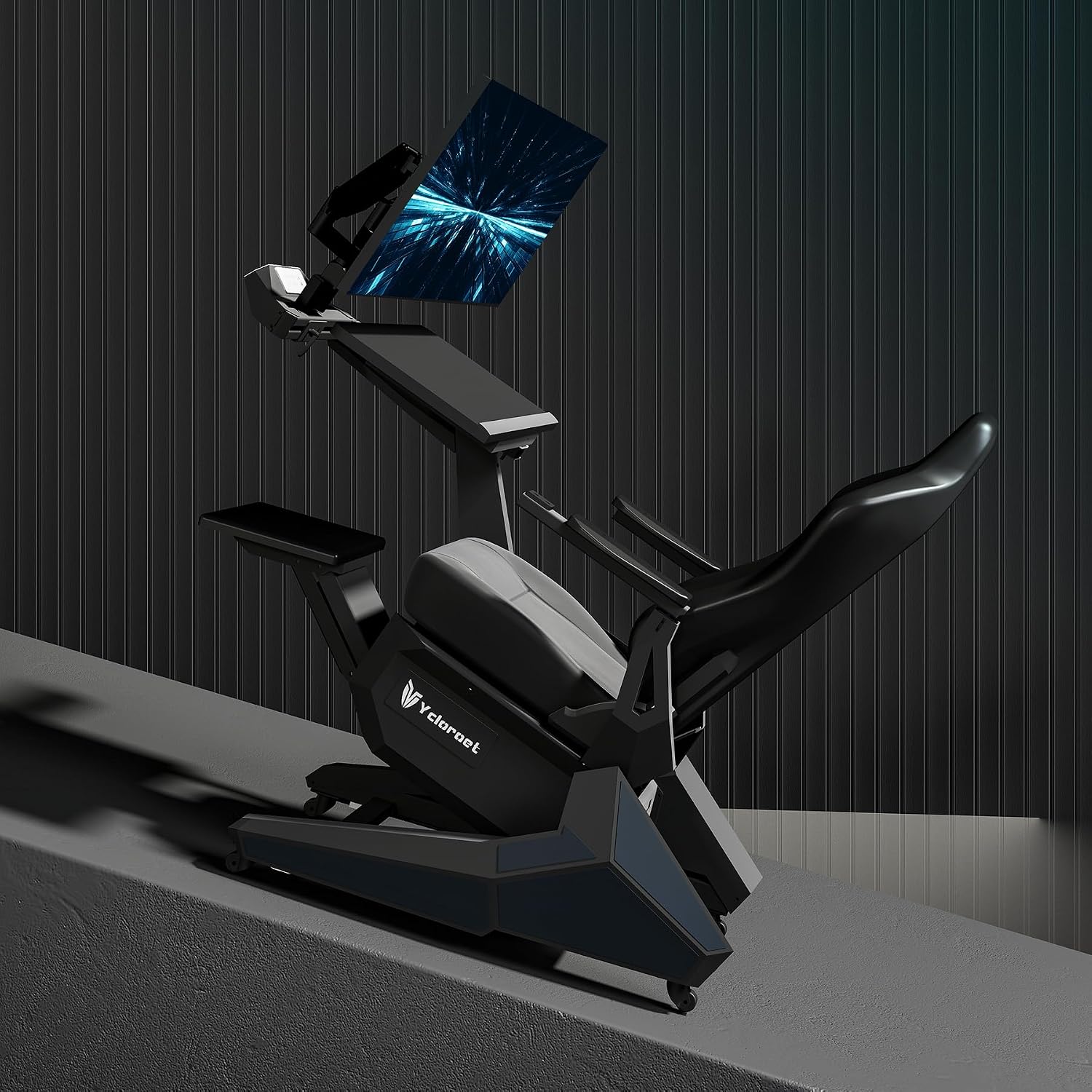 Zero-Gravity Gaming & Office Chair with Dual Monitor Arm, Mobile Reclining Workstation for Home Office and Ergonomic Gaming Setup