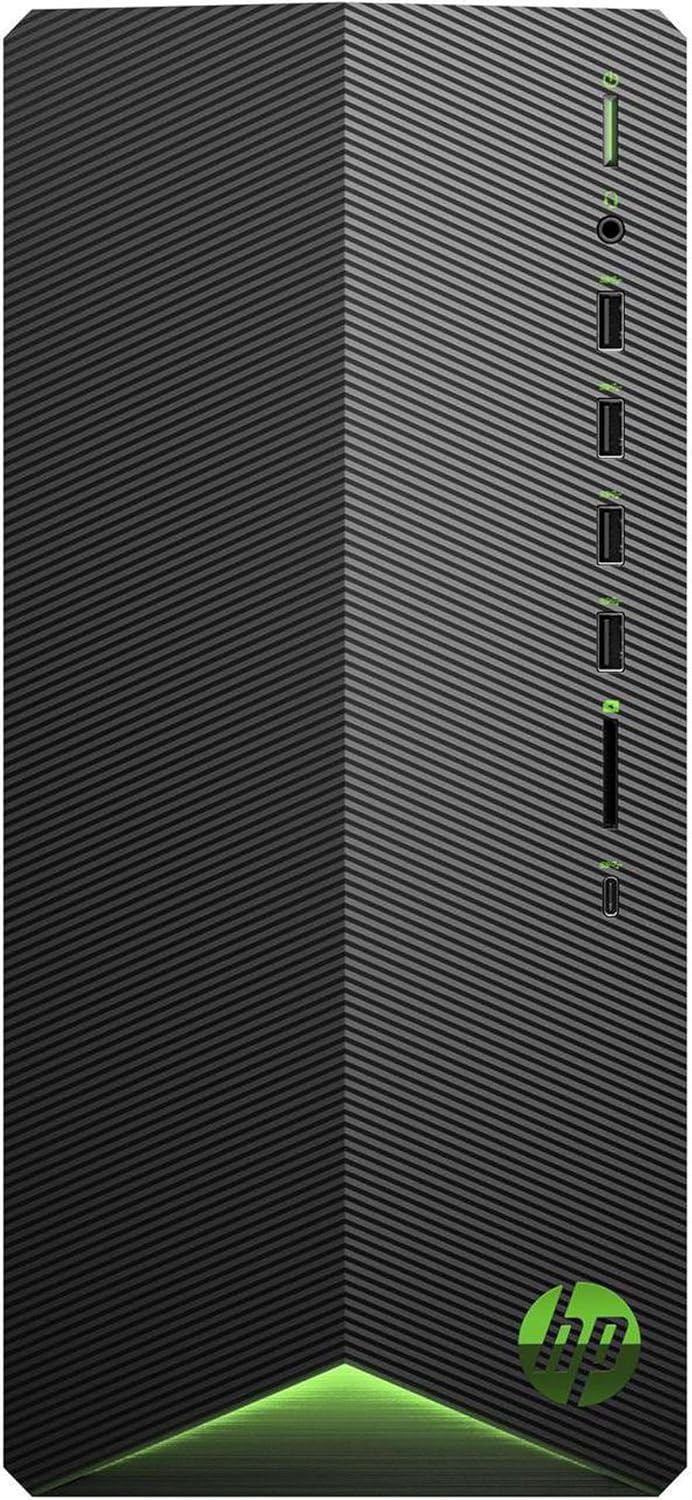 HP Pavilion Gaming PC, AMD Ryzen 5 5600G Processor, 8 GB RAM, 512 GB SSD, Windows 11, Wi-Fi 5 & Bluetooth 4.2 Combo, 9 USB Ports, Pre-Built Gaming PC Tower, Mouse and Keyboard (TG01-2030, 2021)