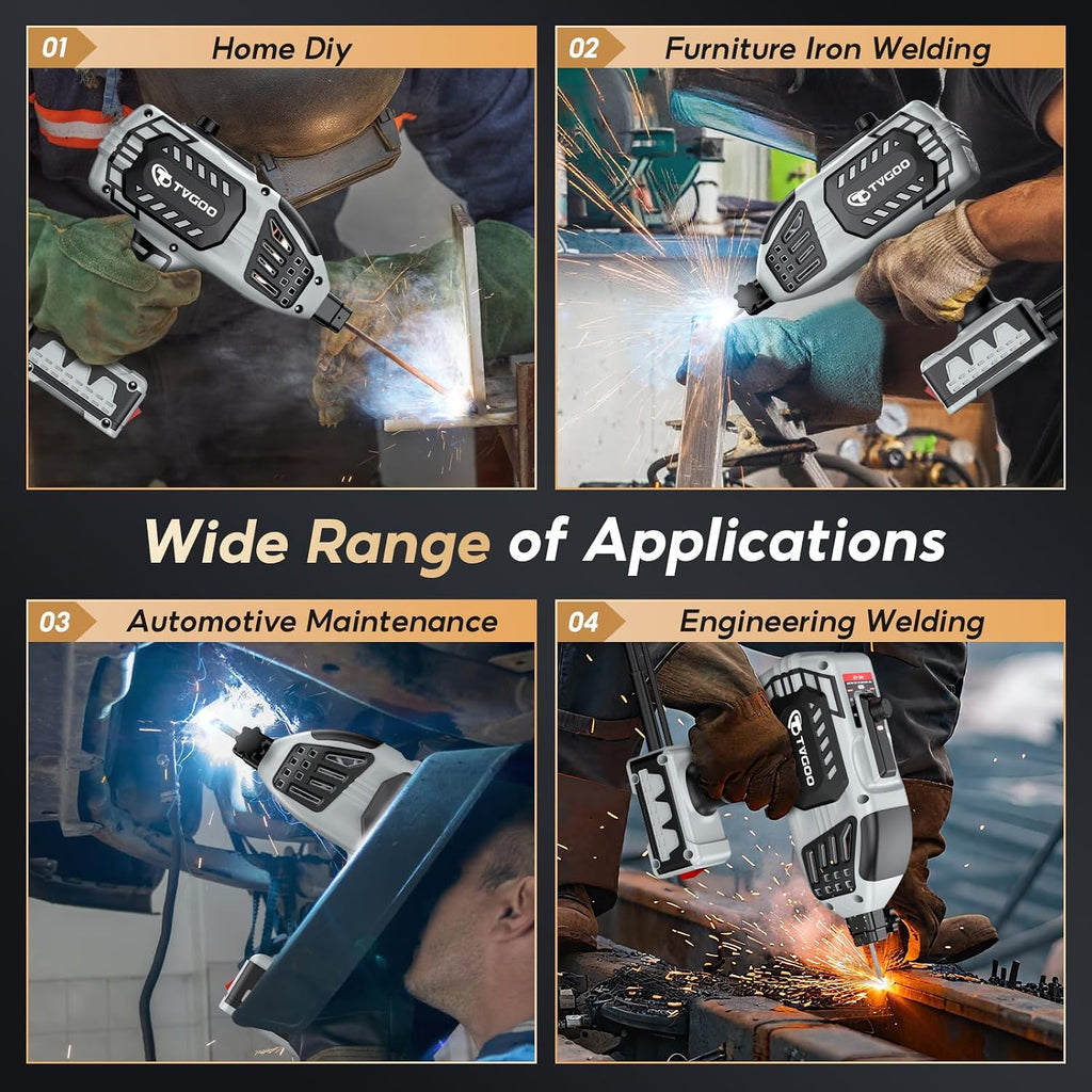 Portable Handheld Welding Machine - 110V IGBT Inverter Handheld Welder, 20-120A ARC Adjustable Current, Hot Start & Anti-Stick for 3/32'-1/8' Welding Rods(Grey)