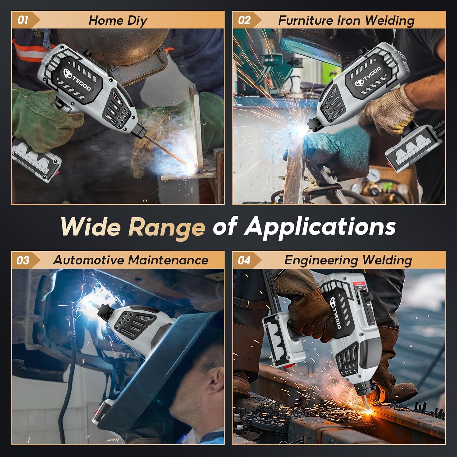 Portable Handheld Welding Machine - 110V IGBT Inverter Handheld Welder, 20-120A ARC Adjustable Current, Hot Start & Anti-Stick for 3/32'-1/8' Welding Rods(Grey)