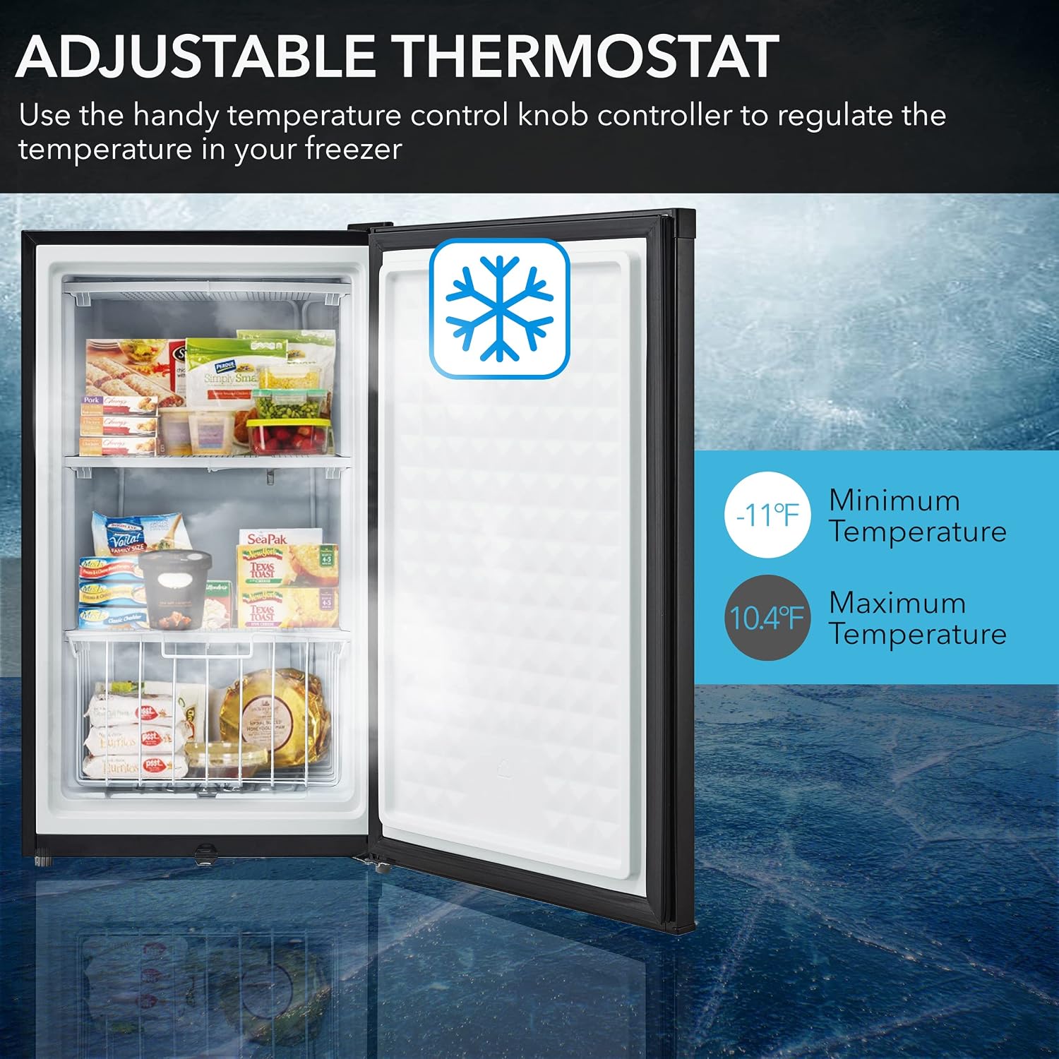 Whynter CUF-301BK 3 cu. ft Energy Star Upright Freezer with Lock – Black