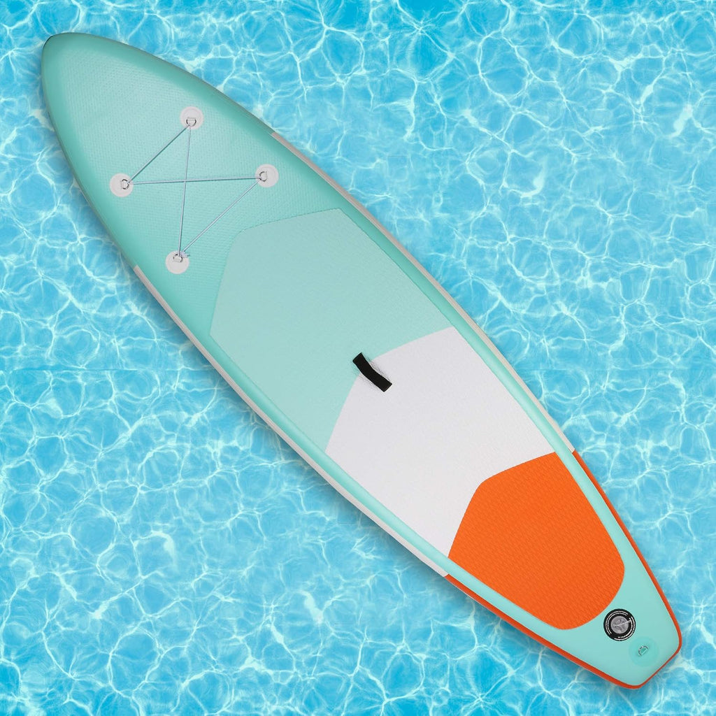 Inflatable Stand Up Paddle Board W SUP Accessories & Backpack Leash Double Action Hand Pump Repair Kit