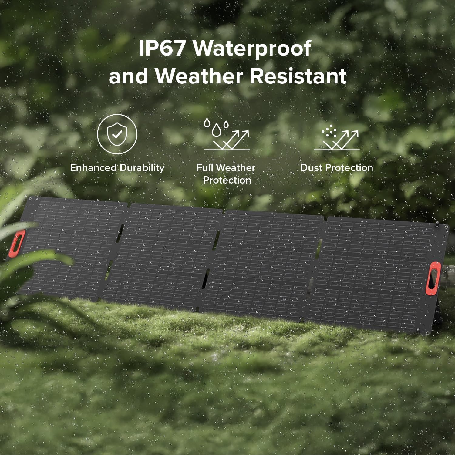 ExpertPower PowerWray FS300 300W Portable Foldable Solar Panel, Monocrystalline ETFE, IP67, MC4 (9 ft) Leads, Kickstand & Handle, 23.4% High Efficiency for Power Stations, RV, Camping, 12/24V Off-Grid