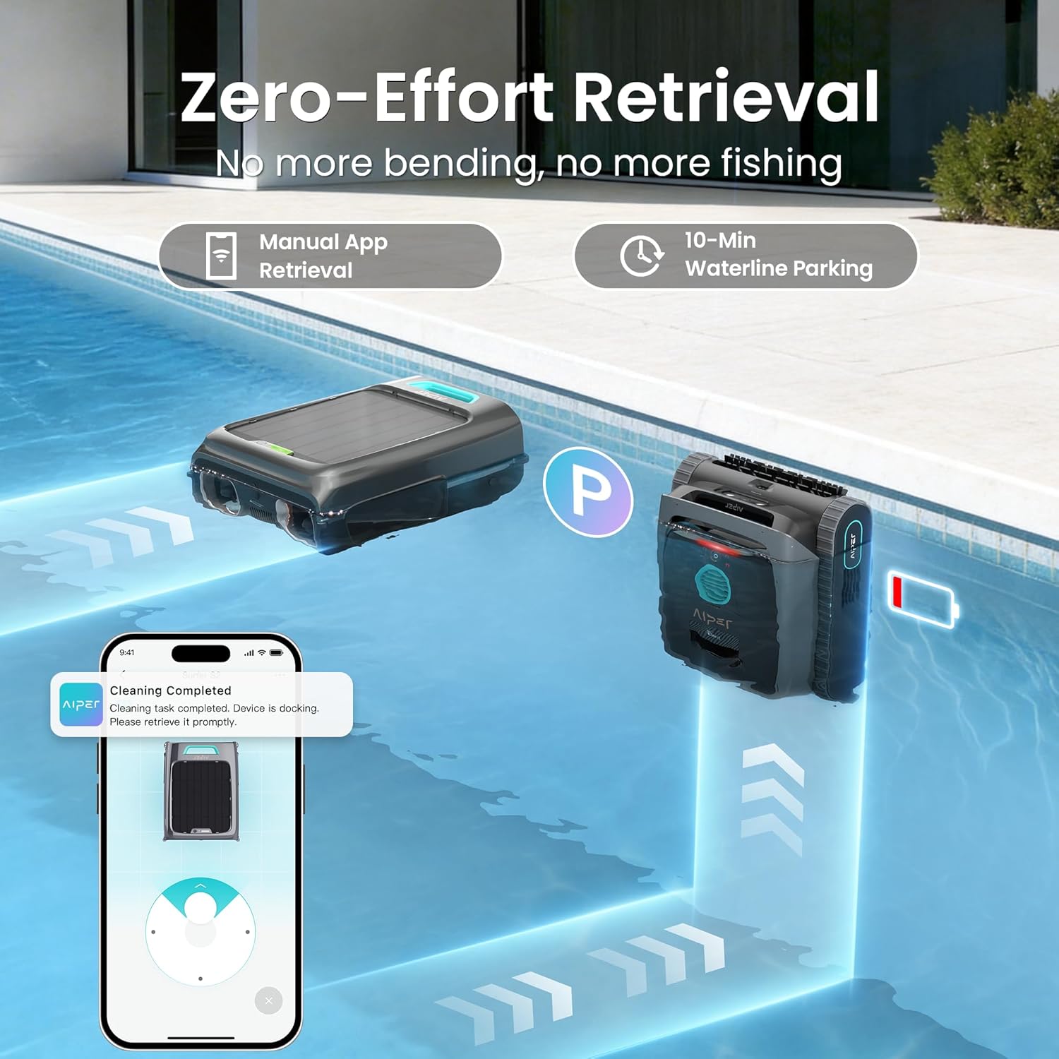 (2026 New) AIPER Experts Duo: Scuba V3 & EcoSurfer S2, 360° Top-to-Bottom Cleaning, 7 Day Hands-Free Care, 10x Faster Pool Cleaning with AI Patrol, Smart Parking & Water Quality Maintenance