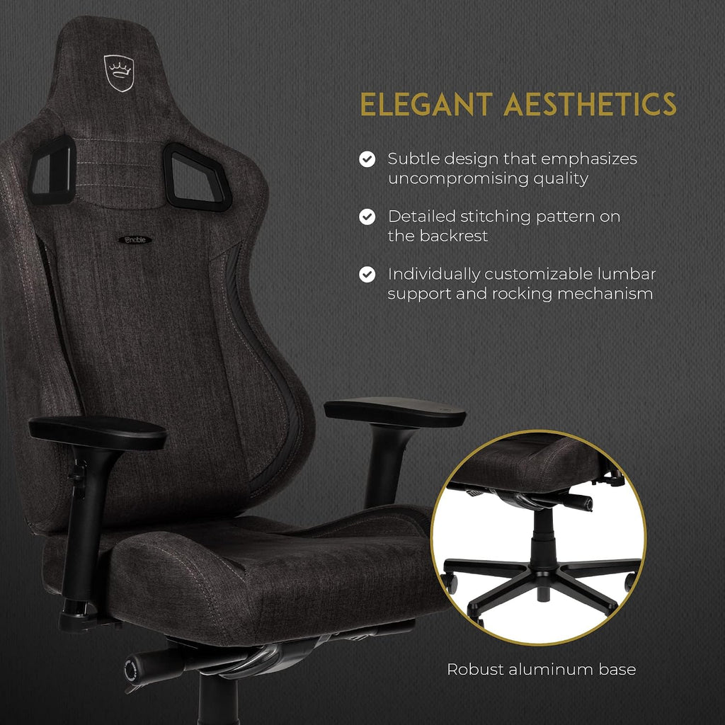 noblechairs Epic Reclining Gaming Chair and Reclining Office Chair, Textile Fabric, Tx Anthracite